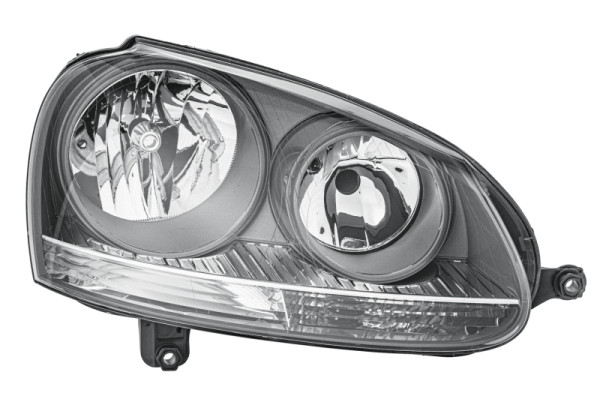 HELLA Halogen-Hauptscheinwerfer, für u.a. VW Golf V (1K1), grau, ECE, für Rechtsverkehr, rechts, 1EG 247 007-421