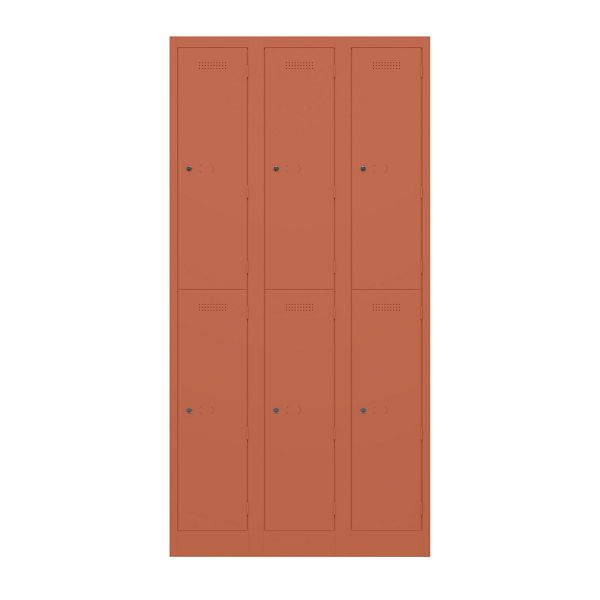 Bisley Garderobenschrank Primary Locker, 3 Abteile mit je 2 Fächern übereinander, 683 sevilla, PL3050T2683