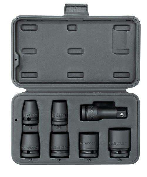 GEDORE K 19-007 Kraftschrauber-Satz 1/2" 7-teilig 6-kant 10-24 mm, 3437426