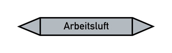 Schilder Klar Rohrleitungskennzeichen Arbeitsluft, 100x15 mm Folie selbstklebend, 101504/60
