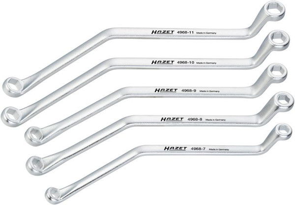 Hazet Bremsen Entlüftungsschlüssel Satz, Außen-Sechskant Profil, 7 - 11, Anzahl Werkzeuge: 5, 4968/5