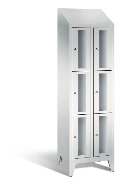 C+P Schließfachschrank Classic, H1850xB610xT500mm, Farbe: Lichtgrau, 8010A203 S10016