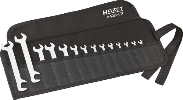 Hazet Doppel-Maulschlüssel Satz, Außen-Sechskant Profil, 3.2 - 14, Anzahl Werkzeuge: 14, 440/14P
