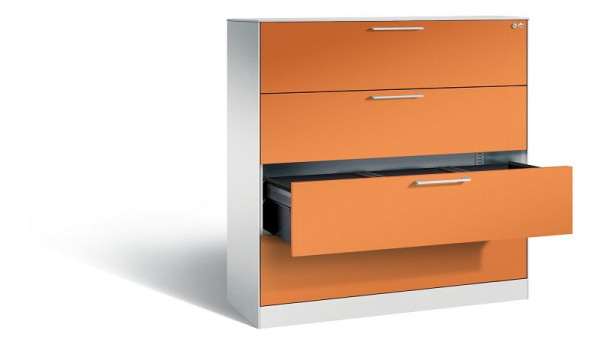 C+P Hängeregistraturschrank Asisto, H1310xB1200xT435mm, Farbe: Schwarzgrau, Bügelgriff, 146021-413 S10143