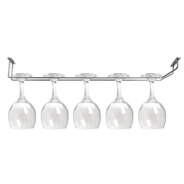 Olympia verchromte Gläserschiene 61cm, für Decken-, Ecken und Unterbarmontage, CE308