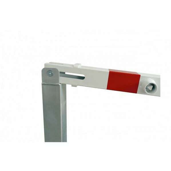 Schake Absperrpfosten Typ 470FUKHB -umlegbar-, Hebe - Kipp - Mechanik, mit Dreikantverschluss, zum Einbetonieren, 70x70mm, mit 2 Ösen, 470FUKHB+2