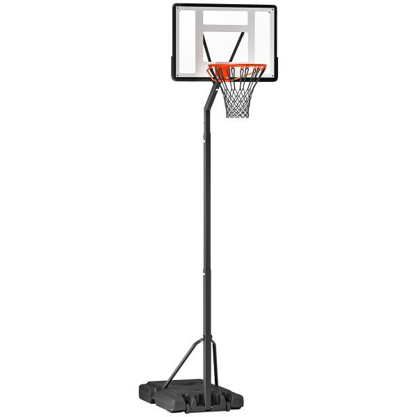 HOMCOM Mobiler Basketballständer Basketballkorb höhenverstellbar 302-352 cm, A61-013