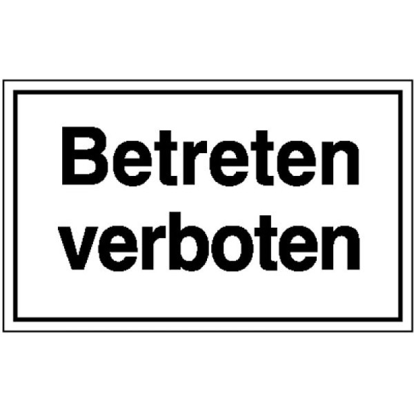 Stein HGS Hinweisschild zur Betriebskennzeichnung, Betreten verboten, 11.5097