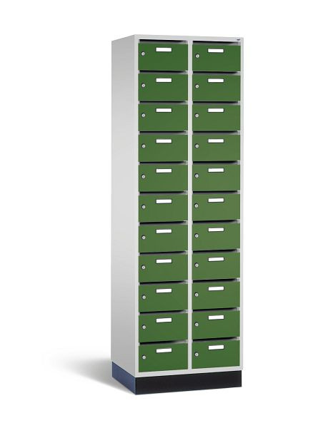 C+P Verteilerschrank, H1950xB620xT490mm, Farbe: Lichtgrau / Resedagrün, 8170-211 S10155