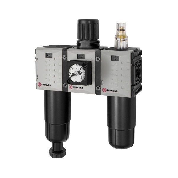 Riegler WE 3-teilig »FUTURA-mini«, Metallbehälter, Kompaktmanometer, G 1/4, 0,1-4, HA, 142502
