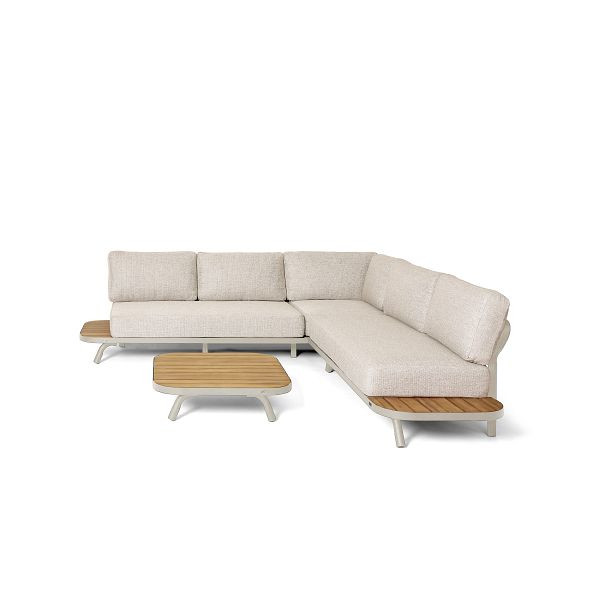 BEST Paros, Lounge-Set, Sand, Aluminium / Akazienholz, 586492, 6096735354376