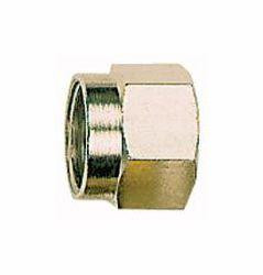 Riegler Überwurfmutter, Temperaturbereich max.: 150 °C, Material: Messing vernickelt, 112060
