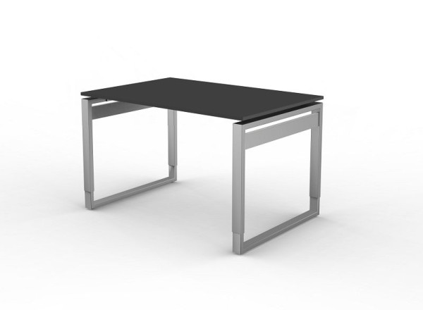 Kerkmann Schreibtisch mit Bügelgestell, Form 5, B 1200 x T 800 x H 680-820 mm, anthrazit, 11406013