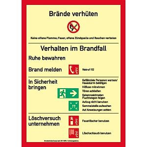Moedel Brandschutzordnung (ohne Handfeuermelder), Teil A (2014), Folie, nachleuchtend, 210x297mm, 57521