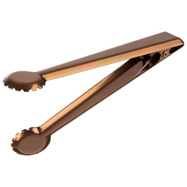 APS Eiszange, Länge: 20 cm, 18/0 Edelstahl, Kupfer-Look, hochglanzpoliert, mit Befestigungsclip, Schaufelmaß: Ø 3,5 cm, 75854