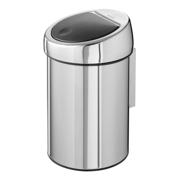 STEIN HGS Wand-Abfalleimer Touch Bin, chrom, Edelstahl, 83678.0001