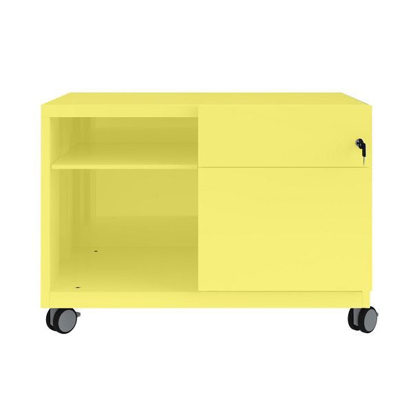 Bisley Caddy Note™, Schubladen und Ziehgriff rechts, 641 zinkgelb, CADM08RH641