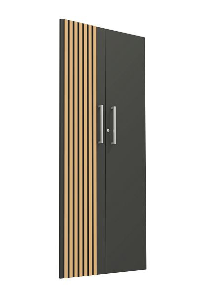 Kerkmann Oxford Vorbautüren, E1 Gütespan mit Melaminharzbeschichtung in 5 OH, Anthrazit/Eiche hell, 13455534