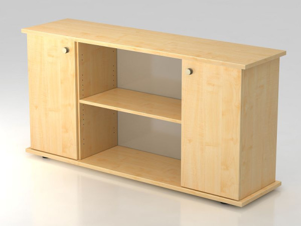 Hammerbacher Sideboard 2 Türen 166cm Streifengriff Ahorn/Ahorn, 166,1x44,8x84 cm (BxTxH), VSB2T/3/3/SG