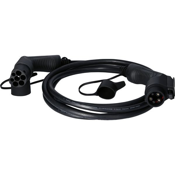 KS Tools Ladekabel, spiral, Typ 2 / Typ 1 7,4 kw, 230 v, 32 a, 5 Meter, 117.7330