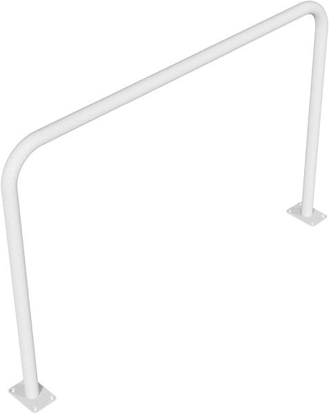 Schake Rohrbügel aus Stahlrohr Ø 48 x 2,5 mm ohne Querholm für Dübel Befestigung, Gesamtbreite 1500 mm, Gesamthöhe 1000 mm, feuerverzinkt, 448_53