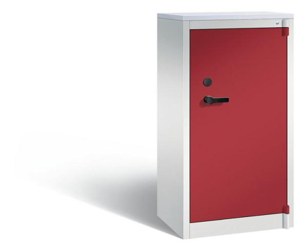 C+P Feuergeschützter Schrank Certos, H1226xB650xT500 mm, Grau/Rubinrot/DBS Hellgrau, 1160-000 S10522
