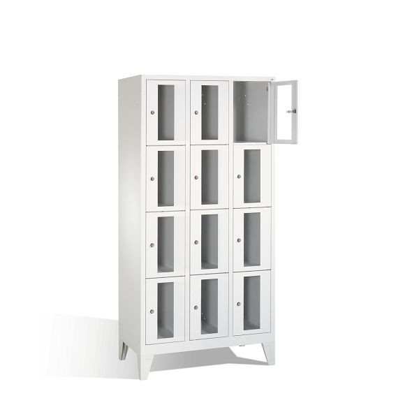 C+P Schließfachschrank Classic, H1850xB900xT500mm, Farbe: Lichtgrau, 8010A304 S10000