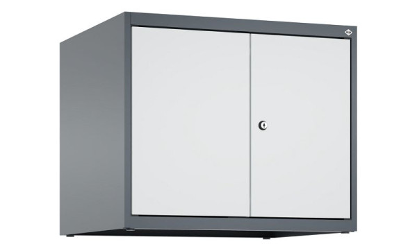 C+P Schrankaufsatz Classic PLUS, C Aufsatzschrank Classic PLUS, 2 Abteile, 500x600x500mm, 7016/7035, Zylinderschloss, 080092-20 S10028
