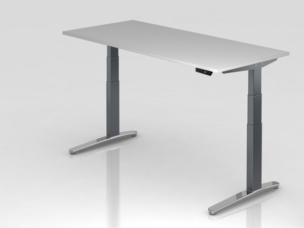 Hammerbacher Sitz-Steh-Schreibtisch elektrisch 180x80cm Graphit/Graphit, Rechteckform, VXBHM19/5/GC