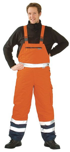 Planam Warnschutz Winterlatzhose, orange/marine, Größe S, 2086044