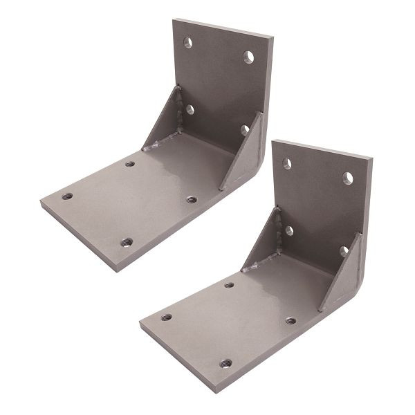 Mendler 2er-Set Deckenadapter für Kassetten-Markise T122 T123, Deckenmontage Halterung Adapter, grau, 2x76439