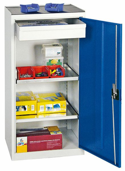 stumpf Werkzeug- und Materialschrank Serie 2000, 7035/5010, 1 Schublade, 2 Fachböden, 2001174