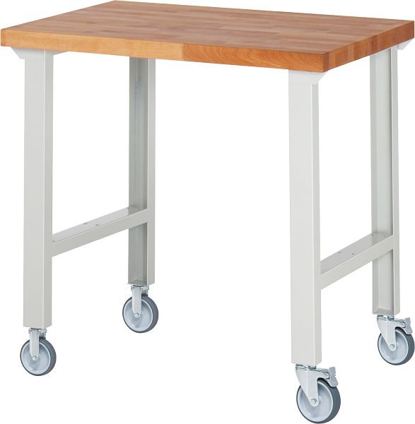RAU Fahrbare Werkbank 7000-1, 1000x700x1000mm, je 2 Bockrollen und Lenkrollen, 05-7000-1-107B4S22.12