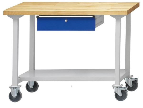 ANKE Werkbänke Arbeitstisch, Modell 43, 1270 x 700 x 850 mm, RAL 7035/5010, UBP 50 mm, 400.758
