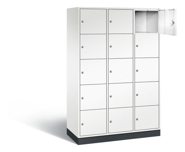 C+P XL-Schließfachschrank Intro, H1950xB1220xT490mm, Farbe: Verkehrsweiß, 8570-302 S10127