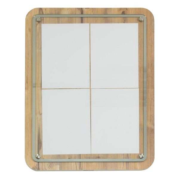 Securit schwarzer Stahl 8xA4 Informationsdisplay mit Ständer und Fuß, CX073