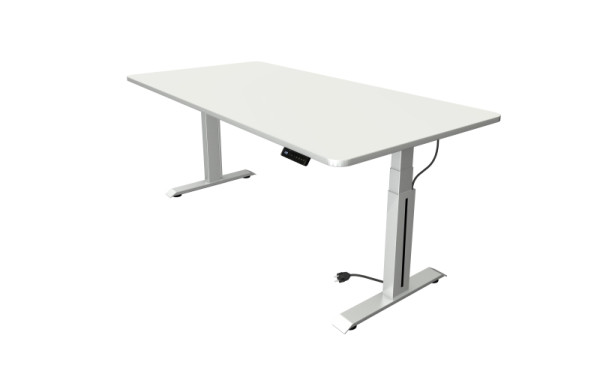 Kerkmann Sitz-/Stehtisch B 2000 x T 1000 mm, elektrisch höhenverstellbar von 640-1290 mm, weiß, 10010910