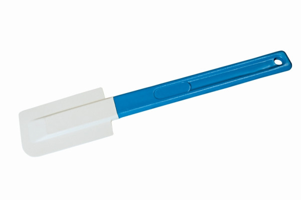 Schneider Stielschaber 31 cm, Schaber Gummi in weiß, Griff Polyethylen in blau, extra stabil, 200424