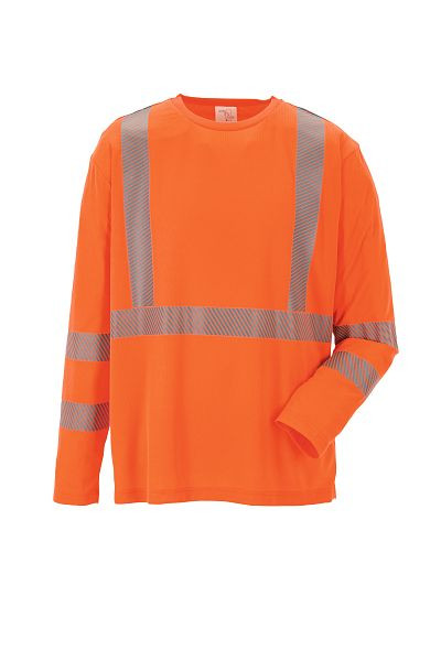 Planam Norit Warnschutz T-Shirt langarm orange XS, Unisex, 5885040