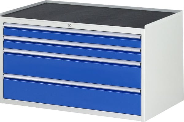 RAU Schubladenschrank Serie 7000, B1145xT650xH645mm, Schubladen: 2xH90, 2xH180mm, Metallauflage, 03-XXL3.1A-MT.11