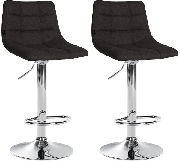 CLP Barhocker Jerry Stoff chrom, schwarz, VE: 2 Stück, 323223
