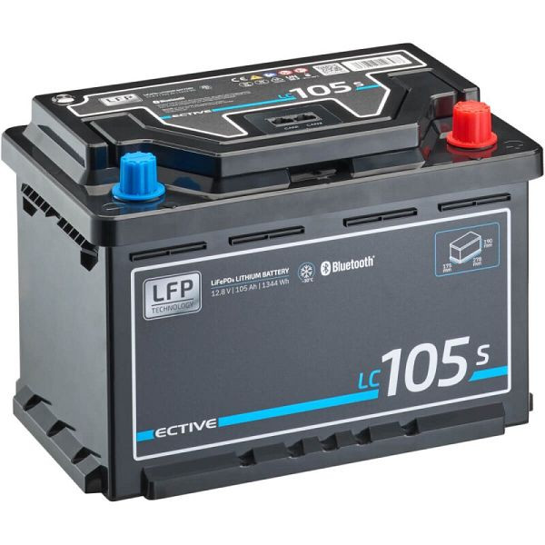 ECTIVE LC 105S LT 12V LiFePO4 Lithium Versorgungsbatterie 105Ah, TN6995