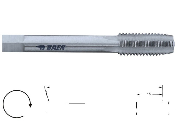 BAER HSSG Einschnittgewindebohrer Form D - UNC 5/8 x 11, 140101007