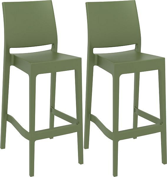 CLP Barhocker Maya, oliv, VE: 2 Stück, 324654, 4255716329464