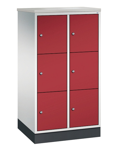 C+P Schließfachschrank Intro, H1255xB620xT490mm, 7035/3003, 8573-201 S10307