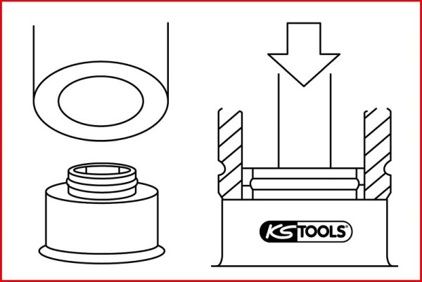 KS Tools Druckstück, Durchmesser 42,1 mm, 150.3356, 4042146790939