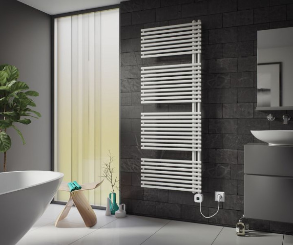 Ximax Elektrischer Handtuchwärmer Helene 1789 mm x 600 mm 900 Watt Typ 7 Weiß RAL 9003, 12800