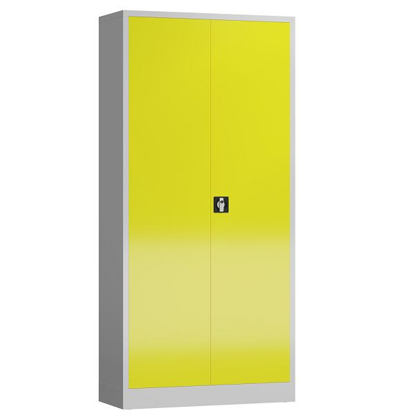 Lüllmann ClassiX Flügeltürenschrank, 1945 x 920 x 600 mm, lichtgrau/zinkgelb, X-530366