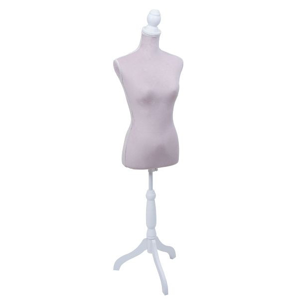 Mendler Schneiderpuppe HWC-F20, Kleider-/Schaufensterpuppe Torso weiblich, Kunststoff Holz FSC®-zertifiziert, rosa, 111550