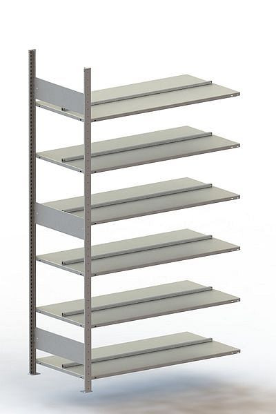 Meta S3 Büro Steckregal Compact AR 2200x1250x600 mm, verzinkt, Bodenanzahl: 6, 200177367